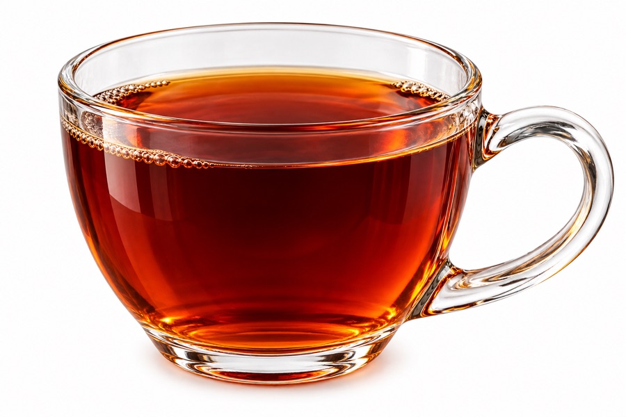 Black tea in a cup