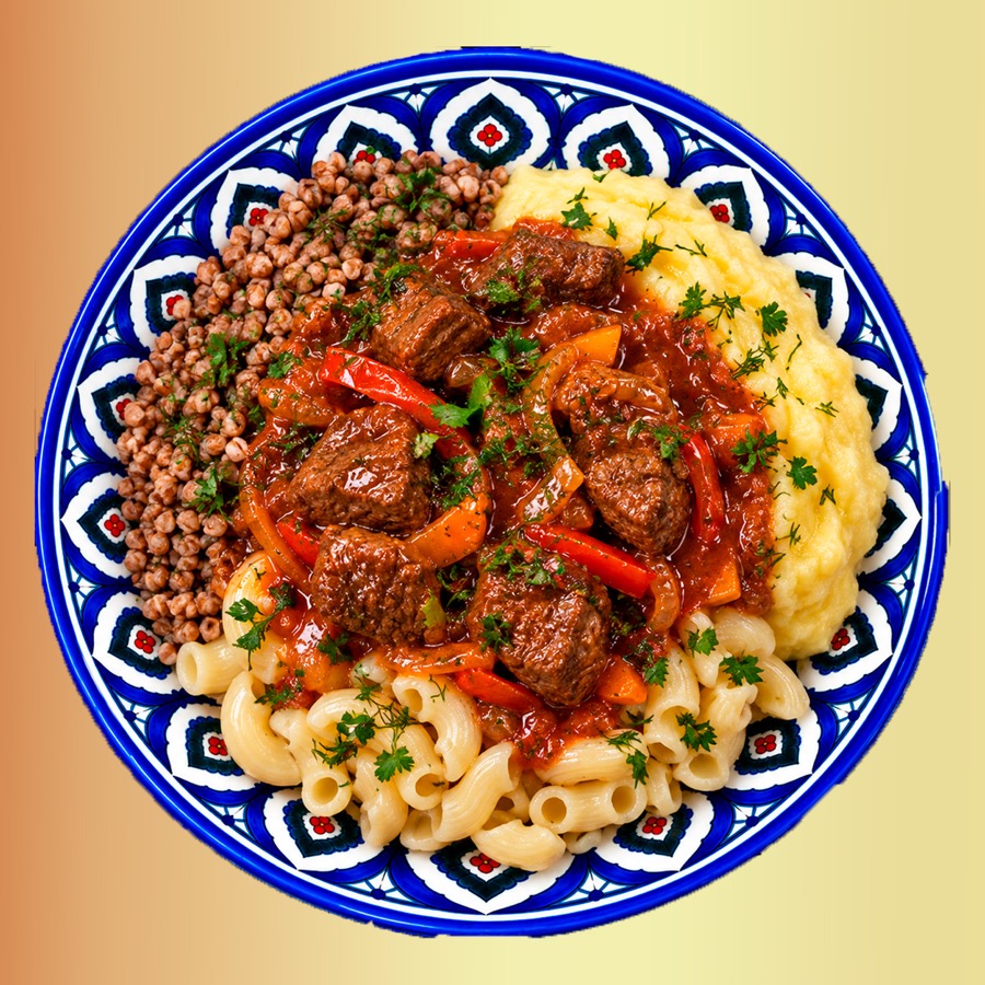 Goulash with side dish