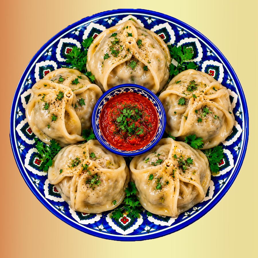 Manti with beef
